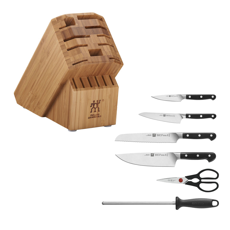 ZWILLING 7pc Knife Set in Bamboo Block, Pro Series