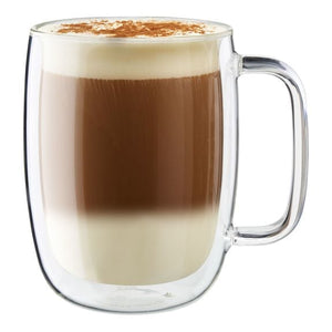 ZWILLING 2pc Latte Glass Mug Set, Sorrento Plus Double Wall Glassware Series