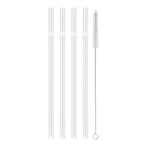 ZWILLING 4pc Glass Straw Set, Sorrento Glassware Series