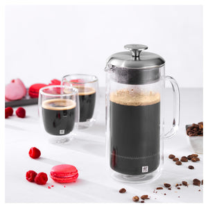 ZWILLING 27oz French Press, Sorrento Plus Double Wall Glassware Series