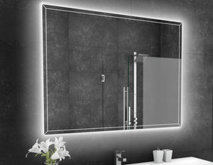 Paris Mirror 48" x 36" Rectangle Athena Dual Lighted Mirror 3000K