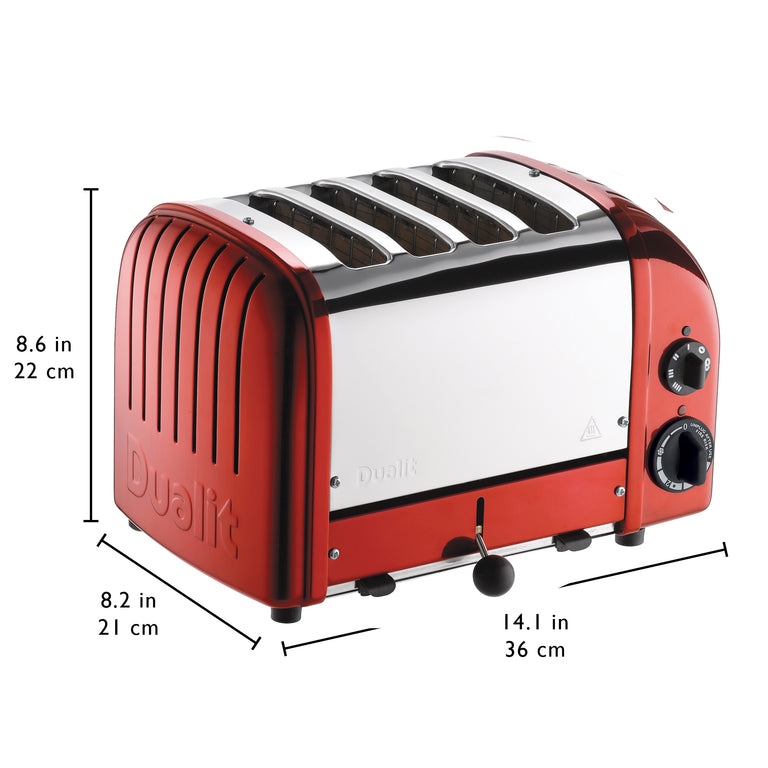Dualit New Generation Classic 4-Slice Toaster in Apple Candy Red