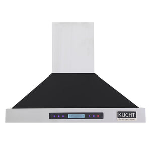 Kucht Professional 36" Wall Mount Range Hood 900 CFM in Black, KRH3615-K