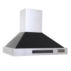 Kucht Professional 30" Wall Mount Range Hood 900 CFM in Black, KRH3015-K
