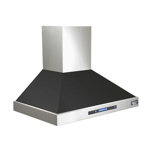 Kucht Professional 36" Wall Mount Range Hood 900 CFM in Black, KRH3615-K