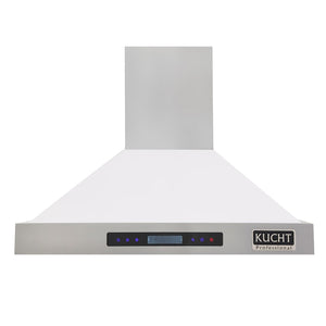 Kucht Professional 36" Wall Mount Range Hood 900 CFM in White, KRH3615-W