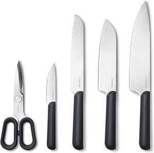 Caraway German Stainless Steel Knife Set in Charcoal