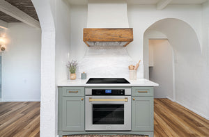 ZLINE 30" Autograph Professional True Convection Single Wall Oven with Air Fry and Self Clean in Satin Stainless Steel with Champagne Bronze Handle, WASSZ-30-CB