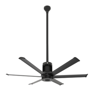 Big Ass Fans i6 60" Ceiling Fan in Black with 48" Downrod Accessory, Indoors