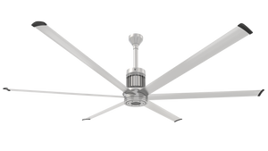 Big Ass Fans i6 96" Ceiling Fan in Brushed Aluminum, Downrod 12", Indoors