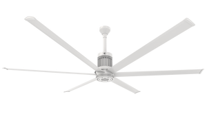 Big Ass Fans i6 96" Ceiling Fan in White, Downrod 12", Indoors