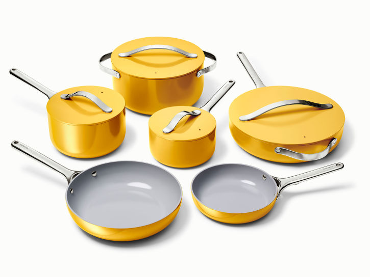 Caraway Deluxe Cookware Set in Marigold