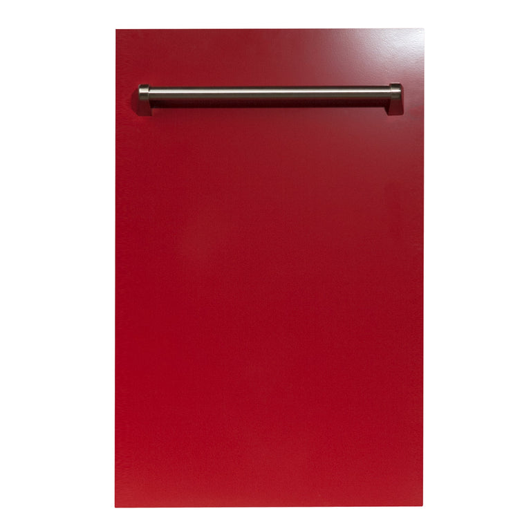 ZLINE 18 in. Top Control Dishwasher in Red Gloss Stainless Steel, DW-RG-18