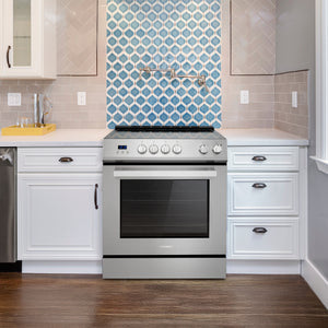 Cosmo Stellar 30" 5.0 cu. ft. Electric Range, 4 Burner, Convection Oven in Stainless Steel, COS-ERD304K