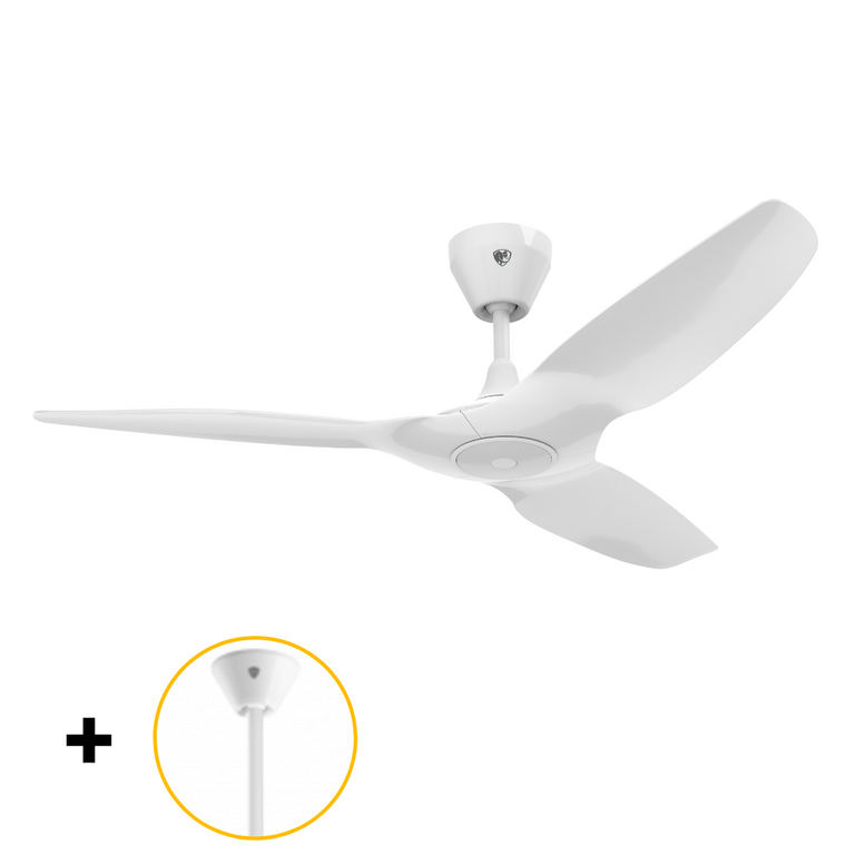 Big Ass Fans Haiku L 52" Ceiling Fan in White with 22" Downrod Accessory