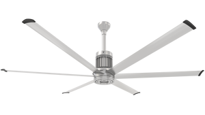 Big Ass Fans i6 84" Ceiling Fan in Brushed Aluminum, Downrod 12", Covered Outdoors