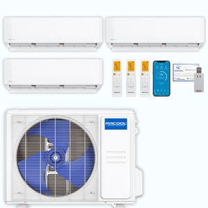 MRCOOL DIY 5th Gen 3-Zone 33,000 BTU Ductless Mini Split Air Conditioner & Heat Pump (6K+9K+18K), DIY3-B-36HP