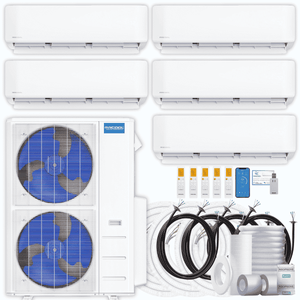 MRCOOL DIY 5th Gen 5-Zone 54,000 BTU Ductless Mini Split Air Conditioner & Heat Pump with Pre-Charged Line Sets (6K+6K+12K+12K+18K), DIYM555HP