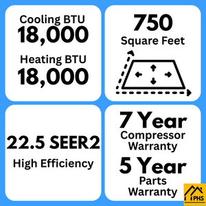 MRCOOL DIY® 5th Gen E Star 18,000 BTU Single Zone Mini Split Complete System 230V with 25 ft. DIY Quick Connect Line Set and DIYPRO Cable, DIY-18-HP-WM-230D25-O