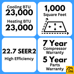 MRCOOL DIY® 5th Gen E Star 24,000 BTU Single Zone Mini Split Complete System 230V with 25 ft. DIY Quick Connect Line Set and DIYPRO Cable, DIY-24-HP-WM-230D25-O