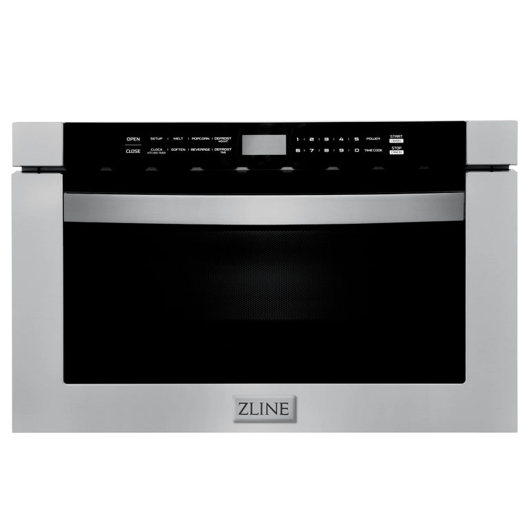 ZLINE Appliance Package - 30 in. Gas Range, Range Hood, Microwave Drawer, 3 Rack Dishwasher, 4KP-SGRRH30-MWDWV