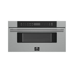 FORNO Capoliveri 30" 1.2 cu. ft. Built-In Microwave Drawer in Stainless Steel, FMWDR3000-30