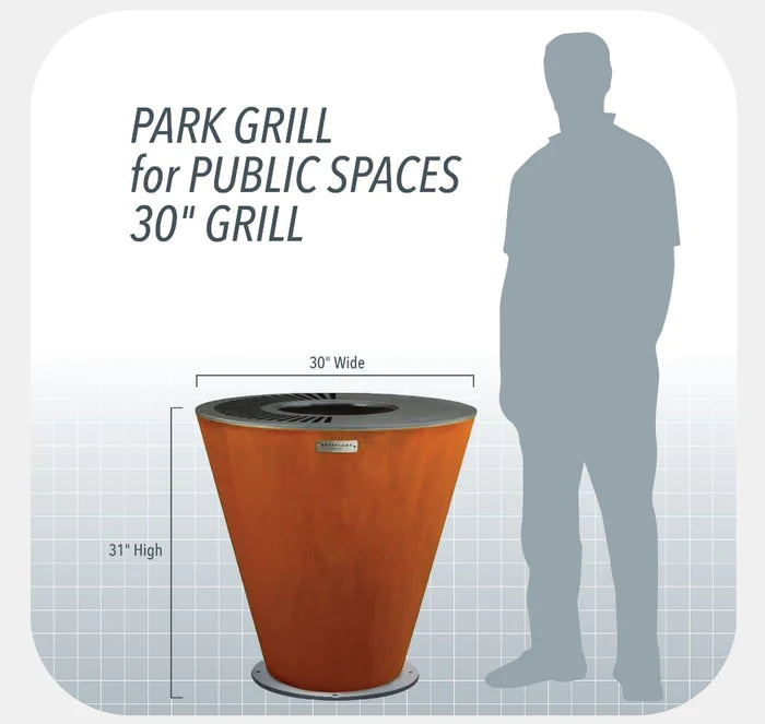 Arteflame One Series 30" Grill - Essential Starter Bundle With 2 Grilling Accessories, ONE30-S