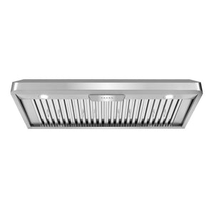 Cosmo 48" 500 CFM Convertible Under Cabinet Range Hood with Push Button Controls, COS-QB48