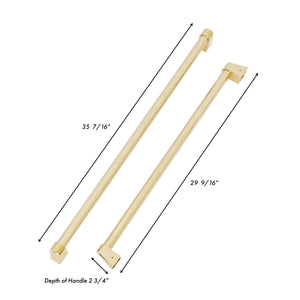 ZLINE Autograph Edition Polished Gold Handles for 36" Built-in Refrigerators (Set of 3), RBIVHZ-G-36