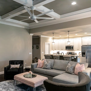 Big Ass Fans es6 84" Ceiling Fan in White, 7" Downrod, Indoor or Covered Outdoor Use