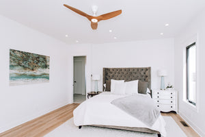 Big Ass Fans Haiku L 52" Ceiling Fan with Caramel Bamboo Blades and White Finish, Downrod 5"