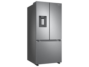 SAMSUNG 30" 22 cu. ft. Standard Depth 3-Door French Door Smart Refrigerator with External Water/Ice Dispenser in Fingerprint Resistant Stainless Steel