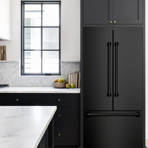 Gordon Ramsay by THOR Kitchen 30" 17.5 cu. ft. French Door Counter Depth Refrigerator with Ice Maker in Matte Black, RF3017FFD00