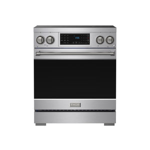 Gordon Ramsay by THOR Kitchen 30" 4.55 cu. ft. Professional Smooth Glass Top Induction Range with Tilt Panel Touch Control, Self-Clean and Air Fry in Stainless Steel, RSI30
