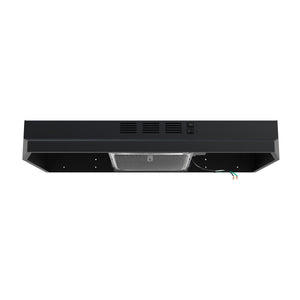 FORNO Cappa 30" 200 CFM Compact Under Cabinet Convertible Range Hood in Black, FRHUC5200-30BLK