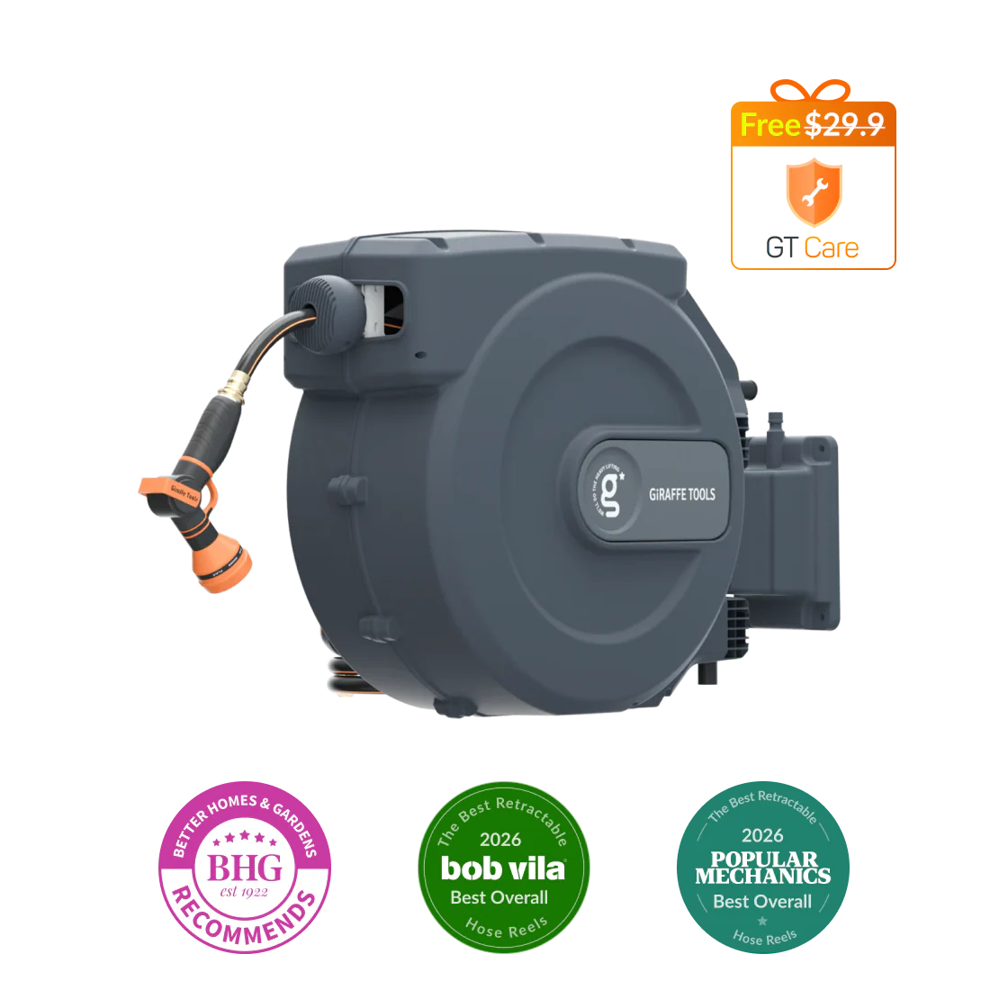 Retractable Garden Hose Reel-5/8 in-115ft