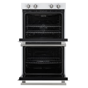 FORNO Espresso Vomero 30" 10 cu. ft. Electric Double Wall Oven in White with Silver Accents, FBOEL1324-30WHT