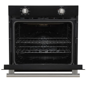 FORNO Espresso Vomero 30" 5 cu. ft. Electric Single Wall Oven in Black with Silver Accents, FBOEL1370-30BLK