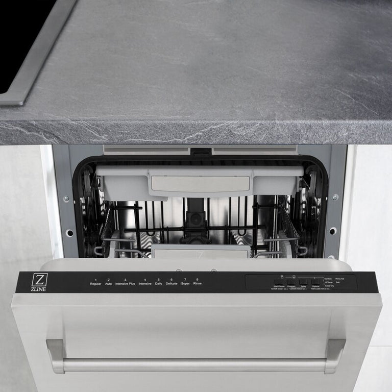 ZLINE Appliance Package - 30 in. Gas Range, Range Hood, Microwave Drawer, 3 Rack Dishwasher, 4KP-SGRRH30-MWDWV
