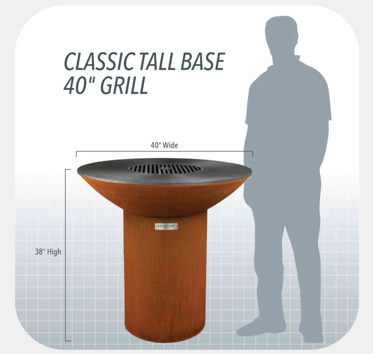 Arteflame Classic 40" Grill - High Round Base, AFCLHRBSET