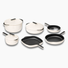 Caraway Deluxe Enameled Cast Iron Set - Cream
