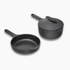 Caraway Enameled Cast Iron Mini Duo - Charcoal