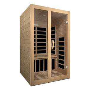 Dynamic Santiago Low EMF Indoor Infrared Sauna in Canadian Hemlock (2-Person Capacity)
