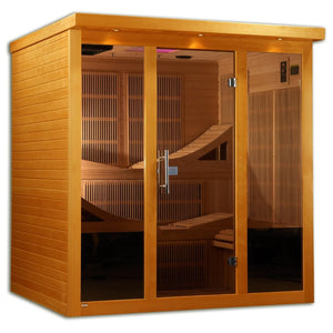 Dynamic Ultra Low EMF Indoor Infrared Sauna in Canadian Hemlock (6-Person Capacity)