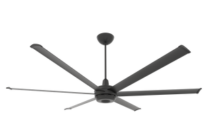 Big Ass Fans es6 84" Ceiling Fan in Black, 20" Downrod, Uplight, Indoor Only