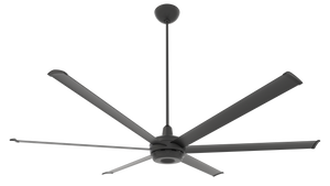 Big Ass Fans es6 84" Ceiling Fan in Black, 32" Downrod, Indoor or Covered Outdoor