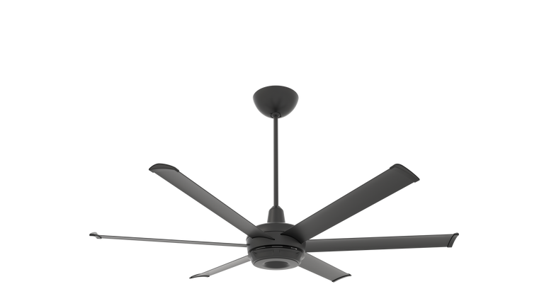 Big Ass Fans es6 60" Ceiling Fan in Black, 20" Downrod, Indoor or Covered Outdoor