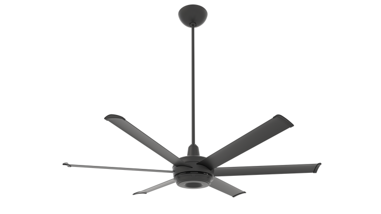 Big Ass Fans es6 60" Ceiling Fan in Black, 32" Downrod, Indoor or Covered Outdoor