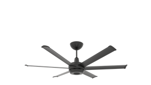 Big Ass Fans es6 60" Ceiling Fan in Black, 7" Downrod, Indoor or Covered Outdoor