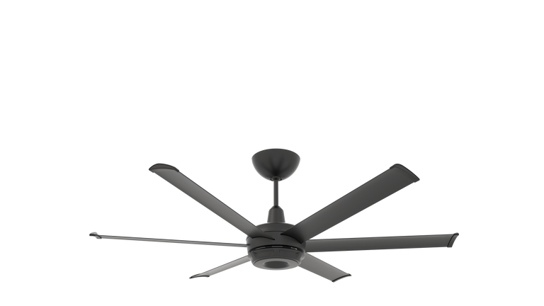 Big Ass Fans es6 60" Ceiling Fan in Black, 7" Downrod, Indoor or Covered Outdoor